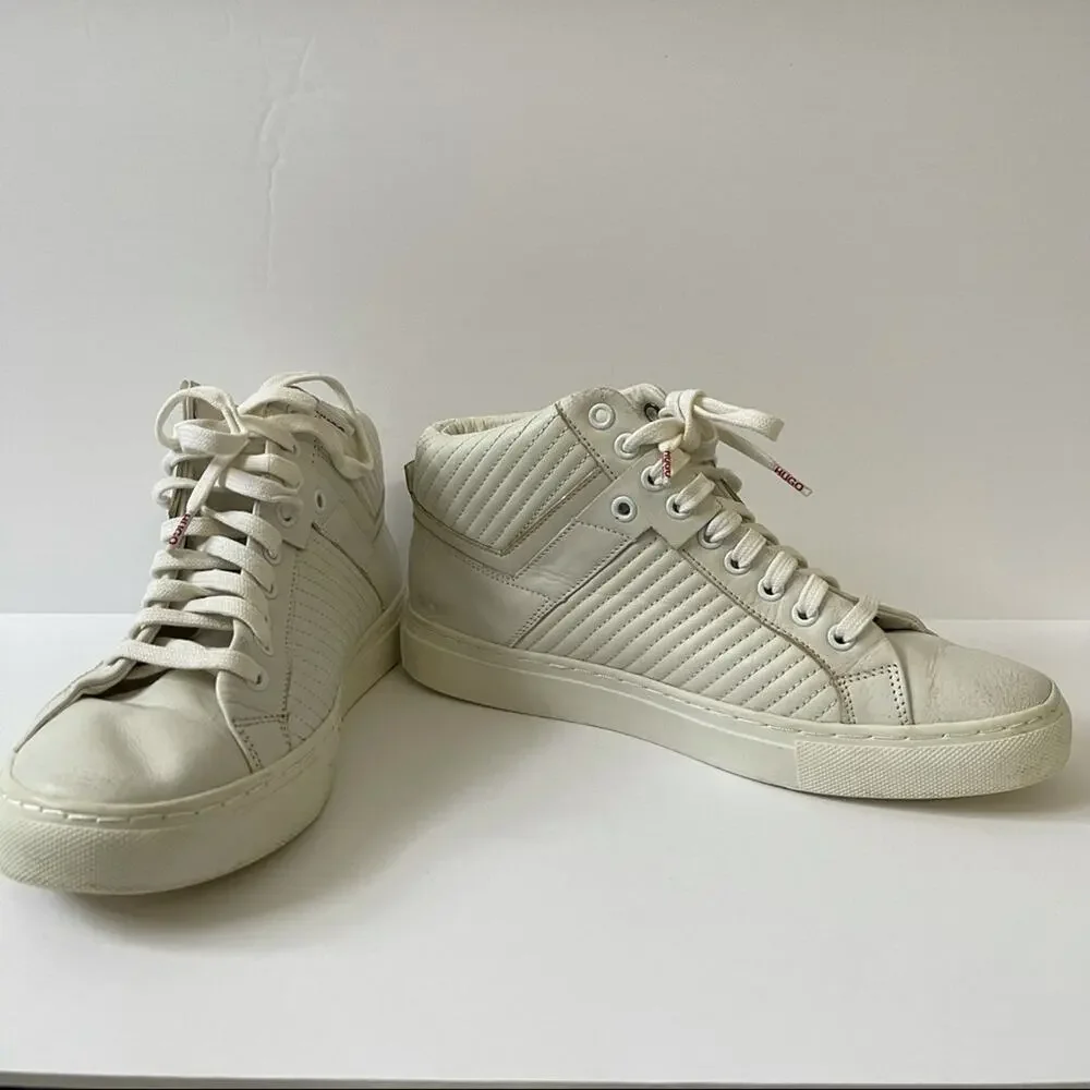 Hugo Boss White High Top Sneakers